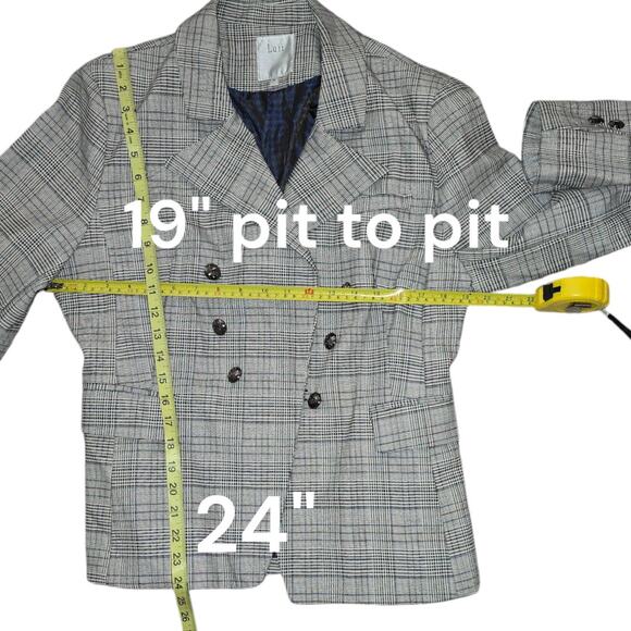 Women's Luii Plaid Blazer Jacket XL - Picture 9 of 10